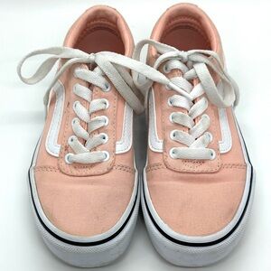 Vans Ward Little Girls' Peach Canvas Shoes Size 12
